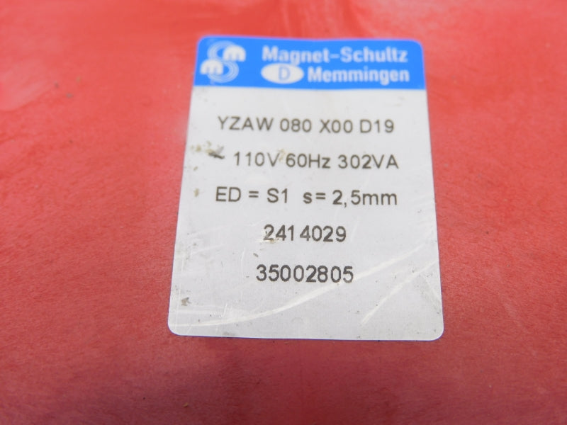 MAGNET-SCHULTZ MEMMINGEN YZAW080X00D19 110V UNMP