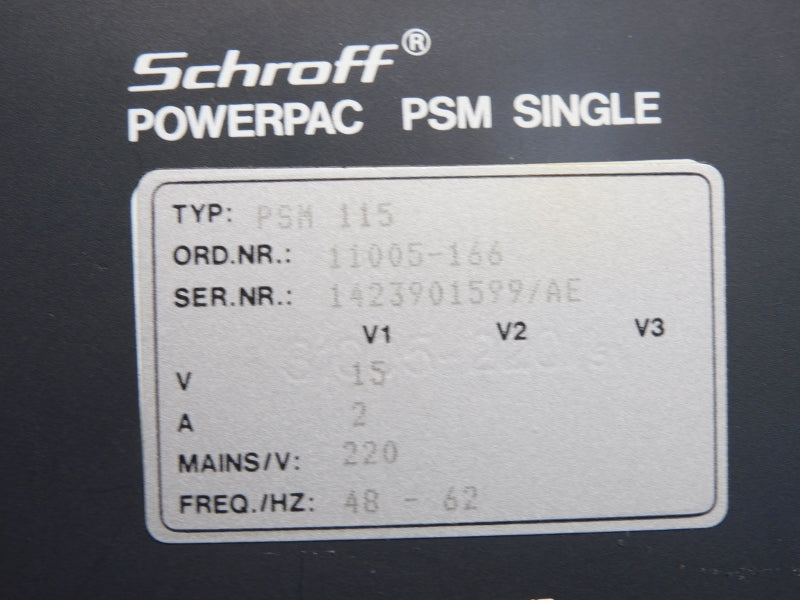 SCHROFF PSM115 220V 2A UNMP