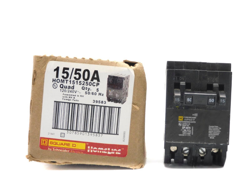 SQUARE D HOMT1515250CP 120/240V 15/50A (PKG OF 5) NSMP