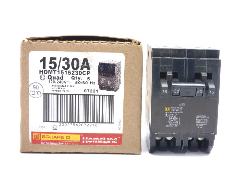 SQUARE D HOMT1515230CP 120/240V 15/30A (PKG OF 5) NSMP