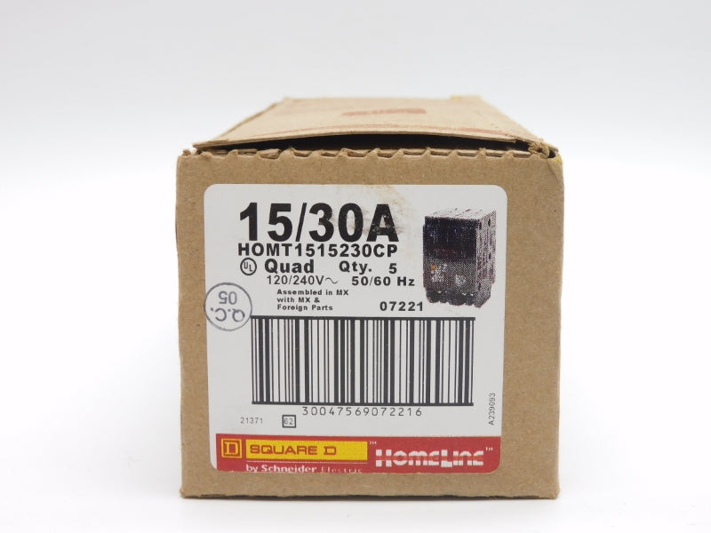 SQUARE D HOMT1515230CP 120/240V 15/30A (PKG OF 5) NSMP