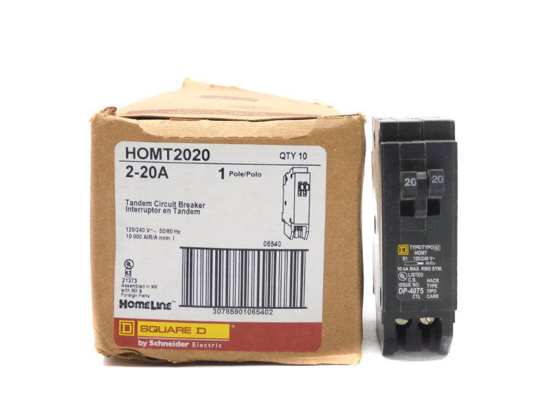 SQUARE D HOMT2020 120/240V 2-20A (PKG OF 10) NSMP