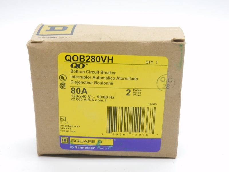 SQUARE D QOB280VH 120/240V 80A NSMP