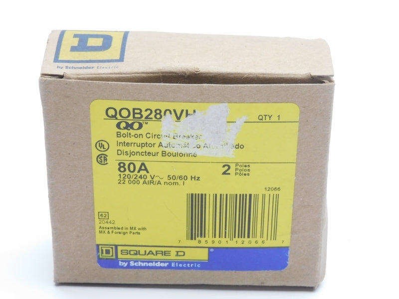 SQUARE D QOB280VH 120/240V 80A (AS PICTURED) NSMP