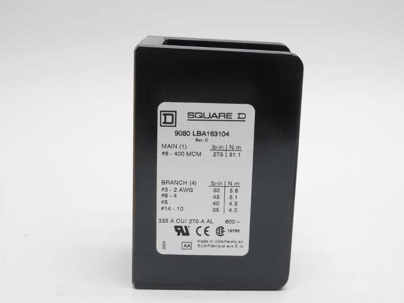 SQUARE D 9080LBA163104 SER. C 600V 335A (PKG OF 2) NSMP