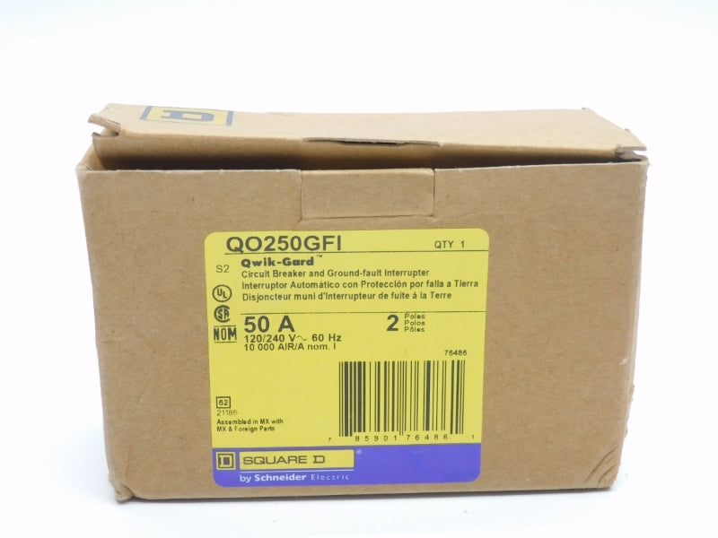 SQUARE D QO250GFI 120/240V 50A (AS PICTURED) NSMP