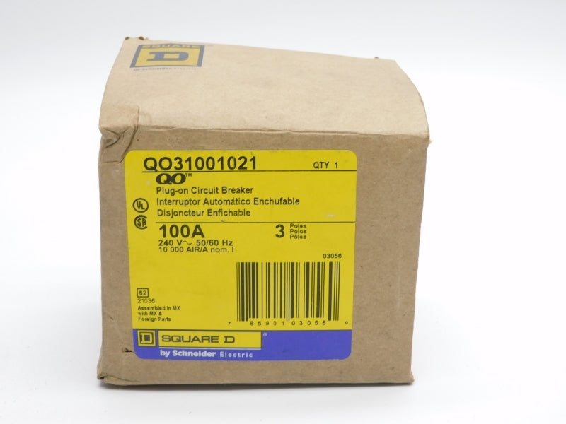 SQUARE D QO31001021 240V 100A (AS PICTURED) NSMP