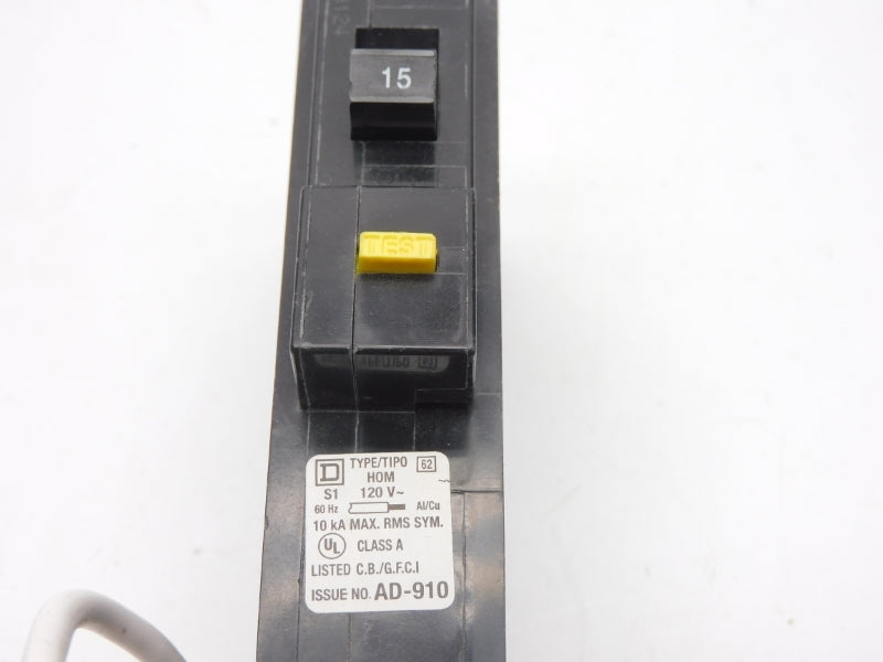 SQUARE D HOM115GFI 120V 15A UNMP