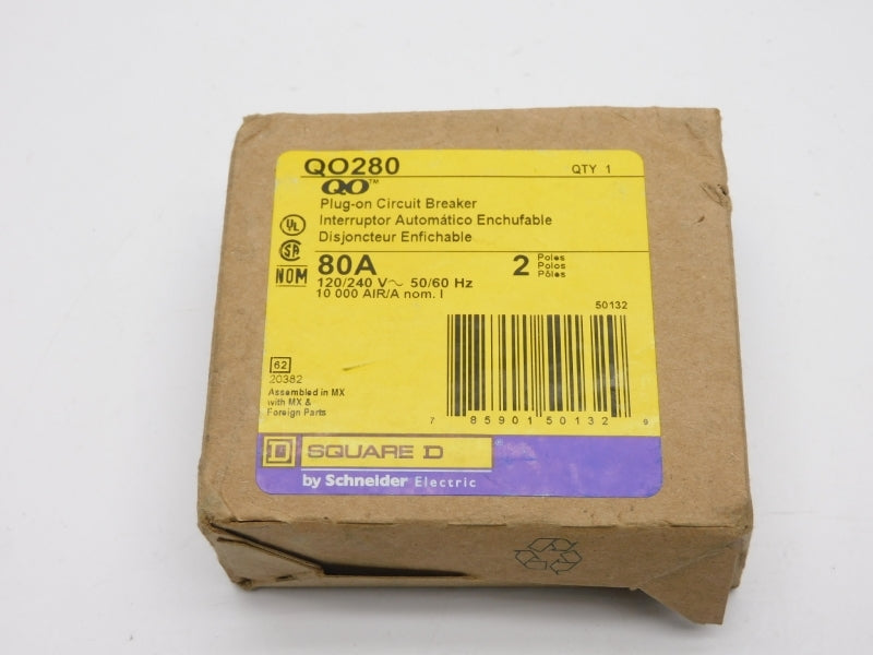 SQUARE D QO280 120/240V 80A (AS PICTURED) NSMP