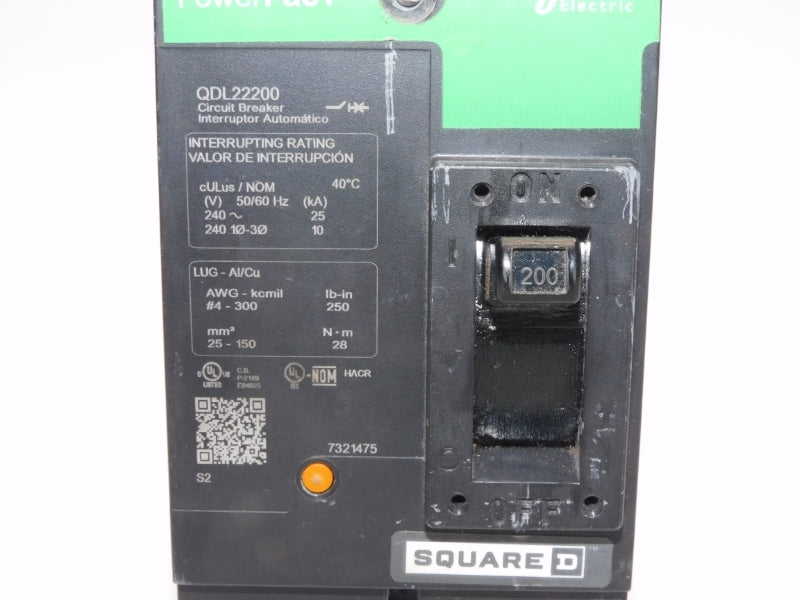 SQUARE D QDL22200 240V 200A (AS PICTURED) UNMP
