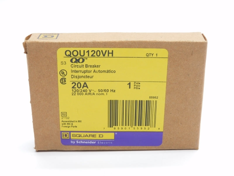 SQUARE D QOU120VH 120/240V 20A NSMP