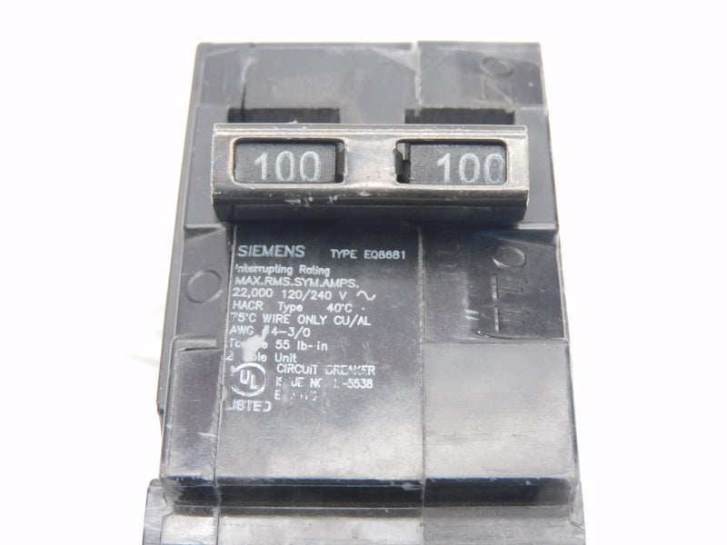 SIEMENS EQ8681 120/240V 100A UNMP
