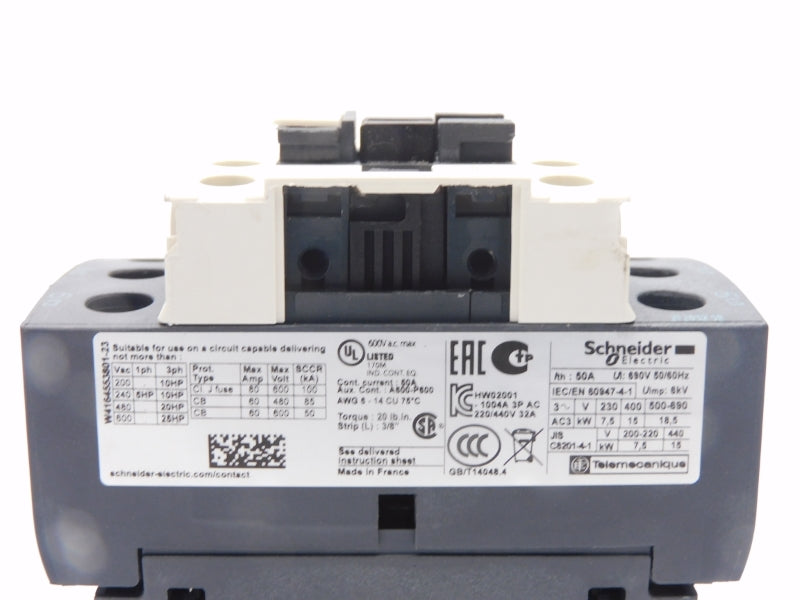 SCHNEIDER ELECTRIC LC1D32F7 110V 50A UNMP