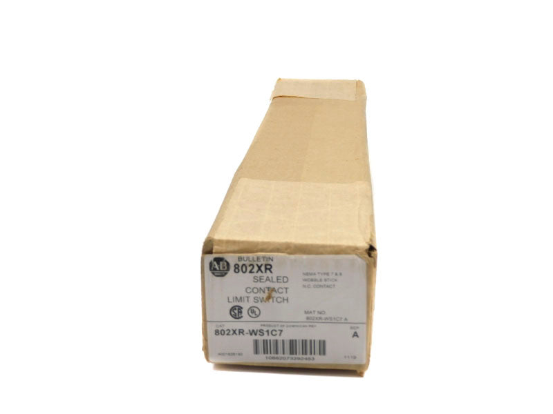 ALLEN BRADLEY 802XR-WS1C7 SER. A (BR/WH) NSFS