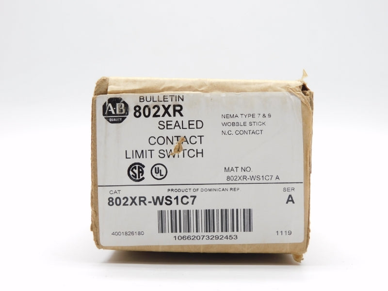 ALLEN BRADLEY 802XR-WS1C7 SER. A (BR/WH) NSFS