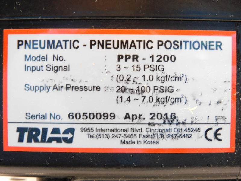 TRIAC V8C-SS-200/2R5S-PX-6 3-15PSI 2" NSNP