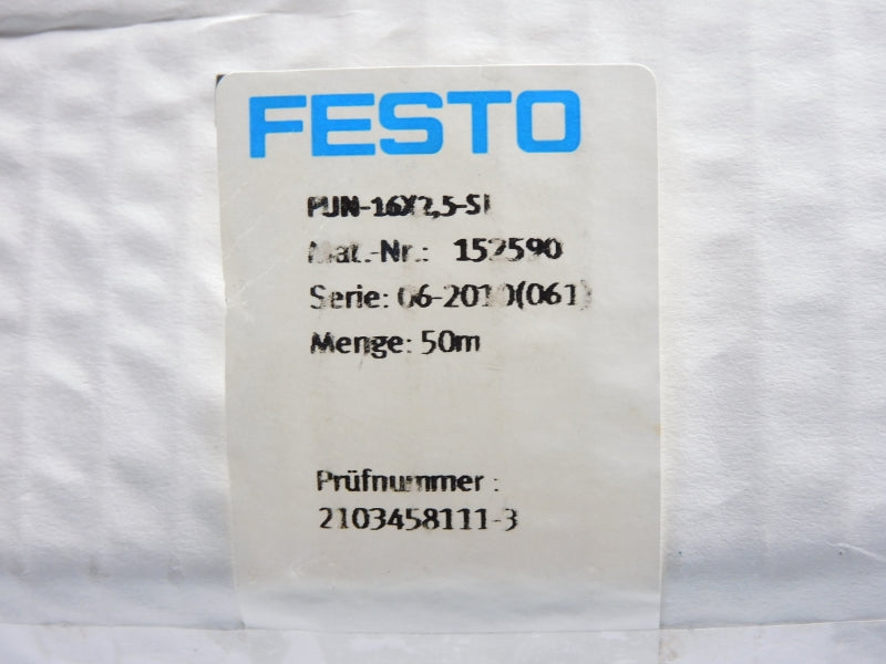 FESTO PUN-16X2,5-SI 152590 SER. 06-2010(061) 50'M NSMP