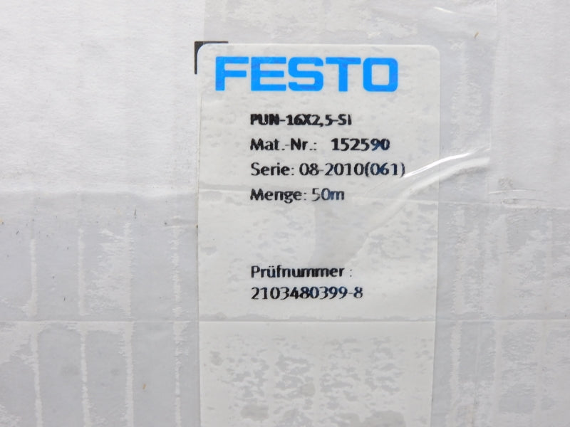 FESTO PUN-16X2,5-SI 152590 SER. 08-2010(061) 50'M NSMP