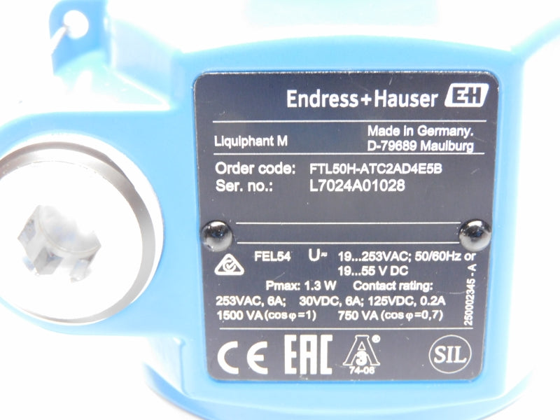ENDRESS+HAUSER FTL50H-ATC2AD4E5B 943492-9000 19-253VAC 6A F/W V01.00.01 NSMP