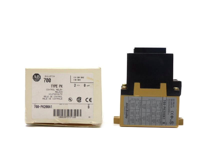 ALLEN BRADLEY 700-PK200A1 SER. B 110-115/120V 20A (WH) NSMP