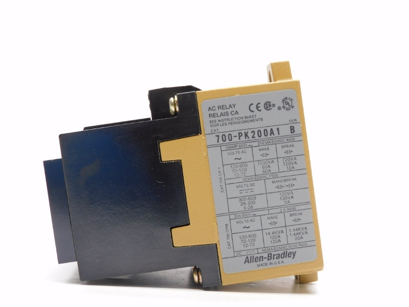 ALLEN BRADLEY 700-PK200A1 SER. B 110-115/120V 20A (WH) NSMP