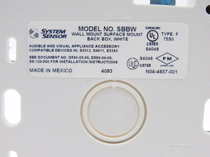 SYSTEM SENSOR SBBW NSMP