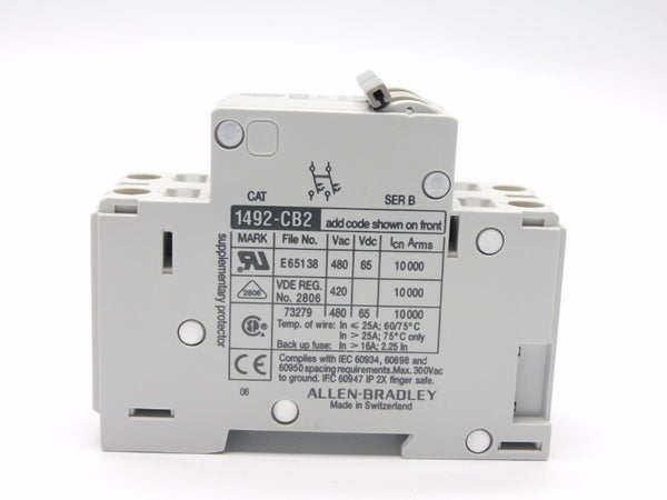 ALLEN BRADLEY 1492-CB2G040 SER. B 480VAC 4A (WH) NSMP