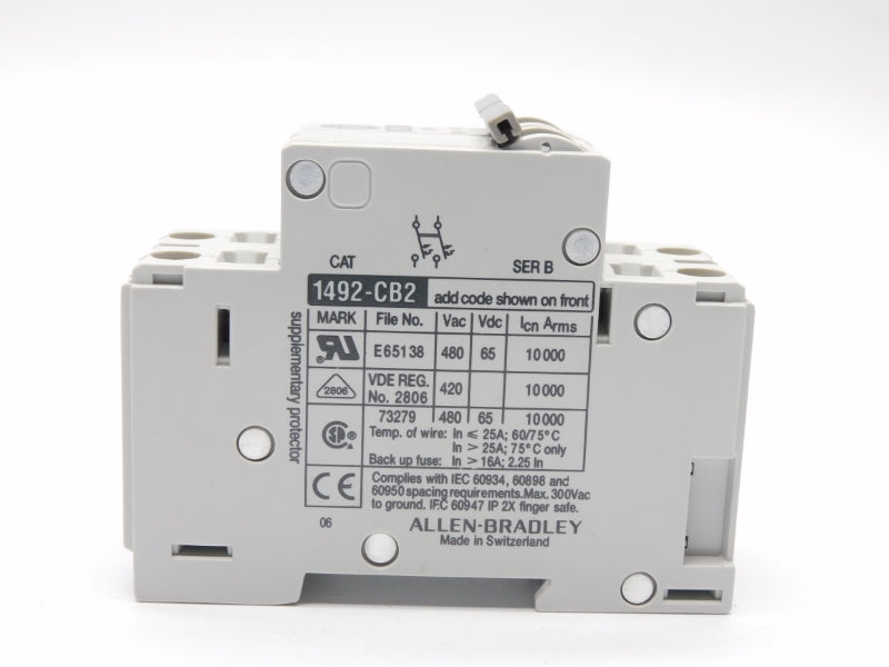 ALLEN BRADLEY 1492-CB2G040 SER. B 480VAC 4A (WH) NSMP