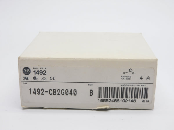 ALLEN BRADLEY 1492-CB2G040 SER. B 480VAC 4A (WH) NSMP