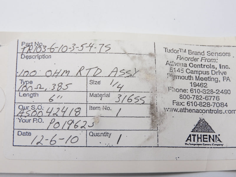 ATHENA TR103-6-10-3-5-4-75 6" NSNP