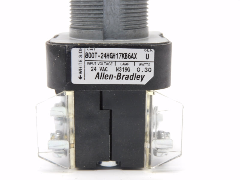 ALLEN BRADLEY 800T-24HGH17KB6AX SER. U 24V (WH) NSMP