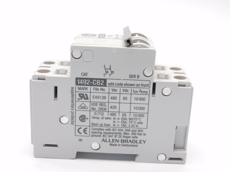 ALLEN BRADLEY 1492-CB2G150 SER. B 480VAC 15A NSNP