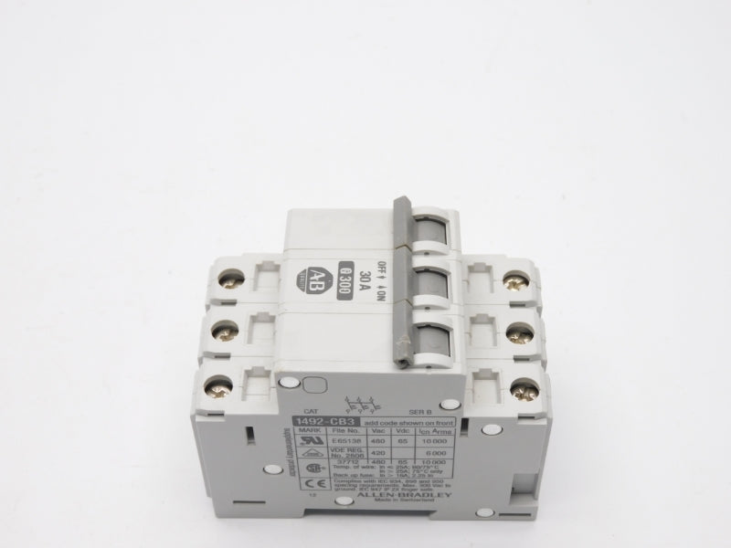 ALLEN BRADLEY 1492-CB3G300 SER. B 480VAC 30A NSNP