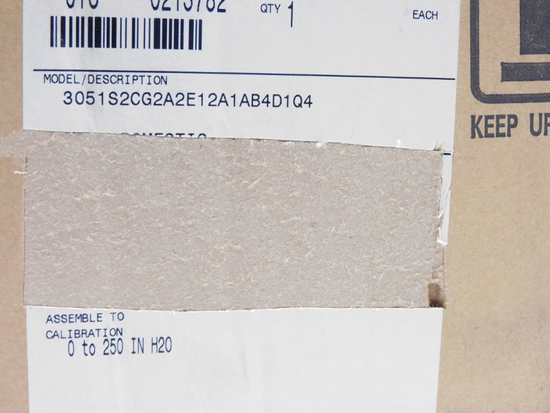 ROSEMOUNT 3051S2CG2A2E12A1AB4D1Q4 10.5-42.4VDC 9PSI 0-250"H2O NSMP