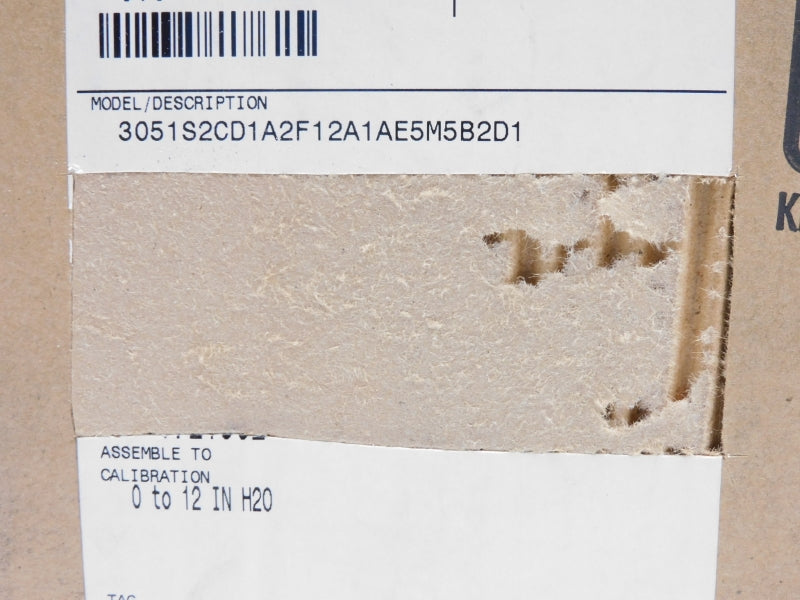 ROSEMOUNT 3051S2CD1A2F12A1AE5M5B2D1 10.5-42.4VDC 2000PSI 0-12"H2O NSMP