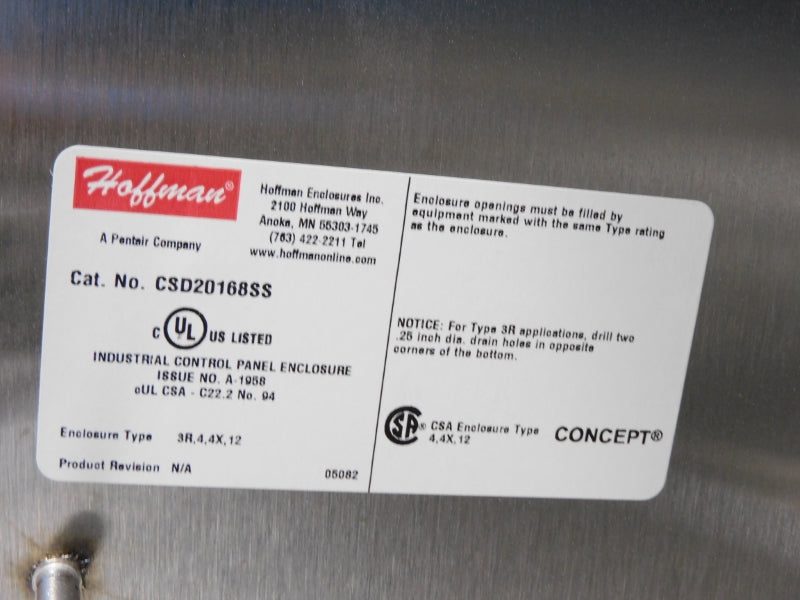 HOFFMAN CSD20168SS NSMP