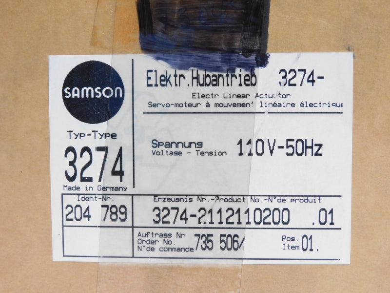 SAMSON 3274-2112110200.01 110V 5A NSMP