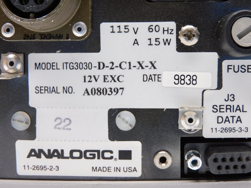 ANALOGIC ITG3030-D-2-C1-X-X 115V NSMP