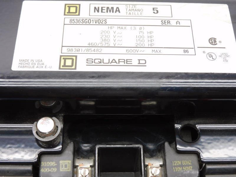 SQUARE D 8536SGO1V02S SER. A 110/120V NSMP