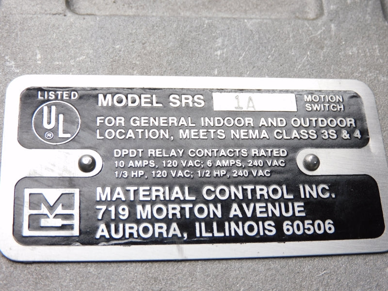 MATERIAL CONTROL SRS1A 240VAC 10A NSNP