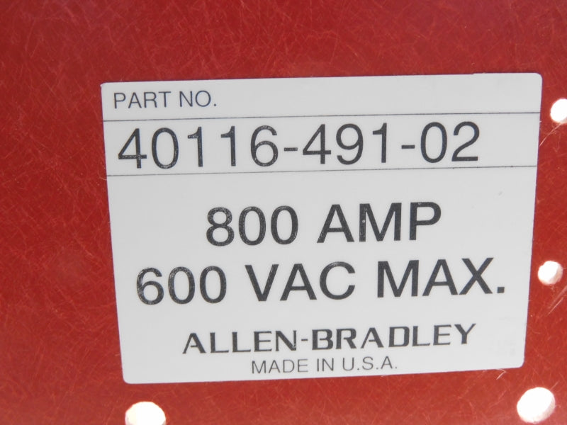 ALLEN BRADLEY 40116-491-02 600VAC 800A NSNP