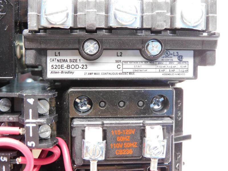 ALLEN BRADLEY 520E-BOD-23 SER. C 110/115-120V (BR/WH) NSMP