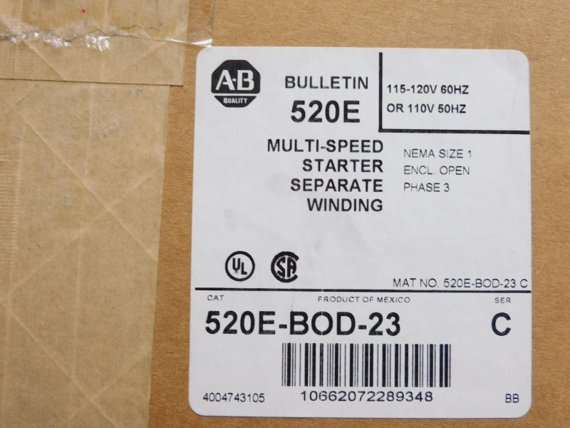 ALLEN BRADLEY 520E-BOD-23 SER. C 110/115-120V (BR/WH) NSMP