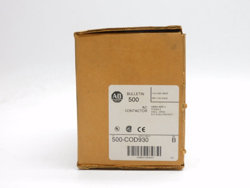 ALLEN BRADLEY 500-COD930 SER. B 110/115-120V 45A (BR/WH) NSMP