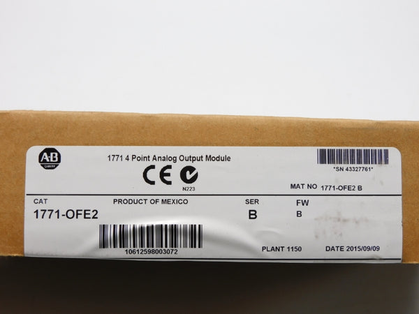 ALLEN BRADLEY 1771-OFE2 SER. B F/W B DATE: 2015 NSFS