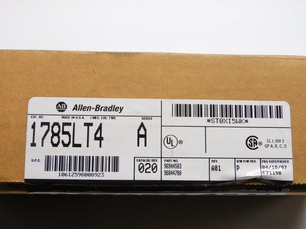 ALLEN BRADLEY 1785-LT4 SER. A 5VDC 2.5A F/W P NSMP