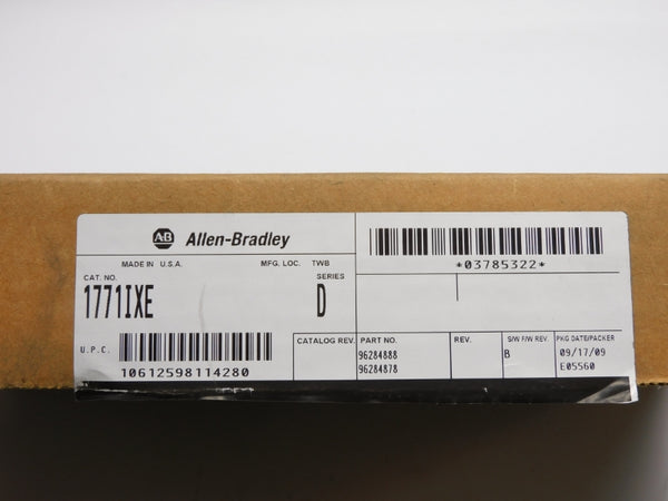ALLEN BRADLEY 1771-IXE SER. D 5VDC F/W B NUPI