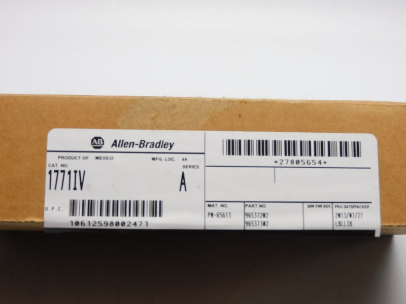 ALLEN BRADLEY 1771-IV SER. A 12-24VDC NSMP