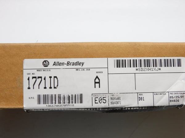 ALLEN BRADLEY 1771-ID SER. A 120VAC/DC 0.74A NUPI