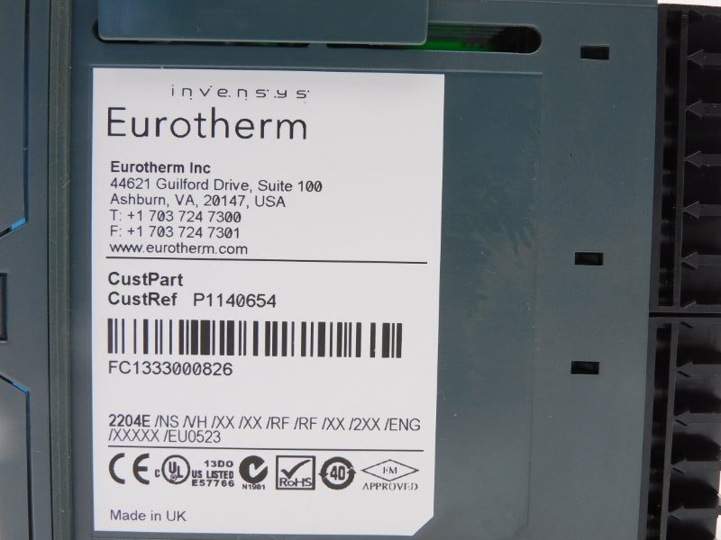 EUROTHERM 2204E/NS/VH/XX/XX/RF/RF/XX/2XX/ENG/XXXXX/EU0523 NSMP
